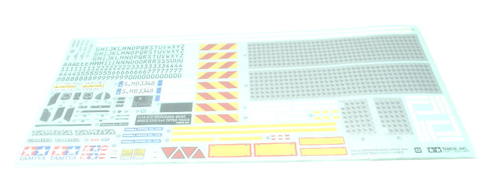 TAMIYA MERCEDES BENZ Arocs 3348 Kipper Truck 19495932 Sticker TL5 £14. ...
